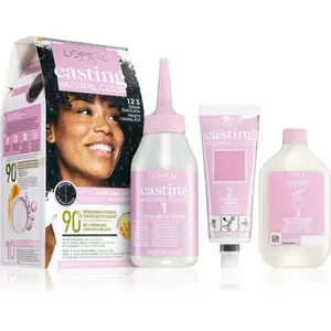 L’Oréal Paris Casting Creme Natural Gloss semipermanentná farba na vlasy odtieň 123 BLACK GANACHE 1 ks