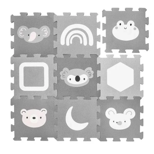 Pěnová podložka Puzzle 30x30 cm 9ks, Wild Life