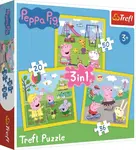 Puzzle Prasátko Peppa 3v1