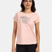 Women's cotton T-shirt Kilpi NELLIM-W Coral