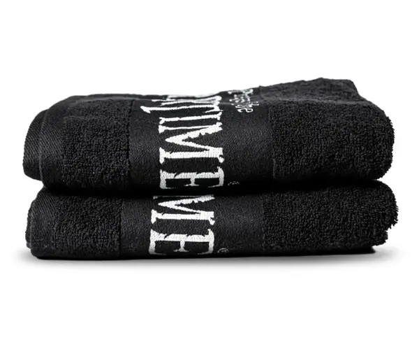 Bavlnený uterák Pirates of the Barbertime Towel With Barbertime Logo 50 x 90 cm - čierny + darček zadarmo