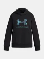 Dívčí mikina Under Armour UA Rival Flc Shimmer Hdy-BLK - Holky