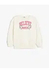 Koton Sweatshirt Unicorn Printed Crew Neck Long Sleeve