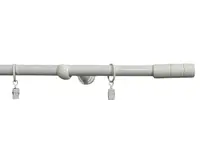 Garniža s krúžkami Timo 240 cm, biela lesklá%