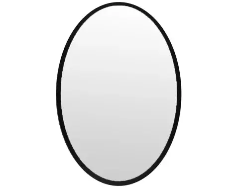 Nástenné zrkadlo Oval 40x60 cm, čierne%
