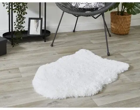 Umelá kožušina Alpa 50x80 cm, biela%