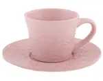 Šálka s tanierikom 180 ml, ružová kvetinová%