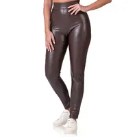 Bellinda 
RELAX & GO LEATHEROPTIC LEGGINGS - Women's leather leggings - dark brown