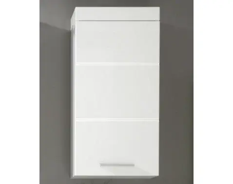 Kúpeľňová závesná skrinka Amanda 501, lesklá biela%
