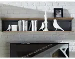 Nástenná polica Jasmin, grafit/dub%