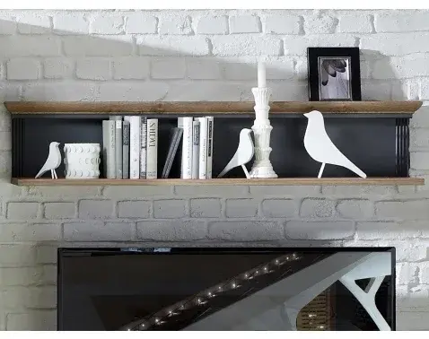 Nástenná polica Jasmin, grafit/dub%