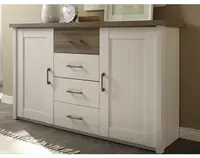 Široká komoda Luca, bielená pínia%