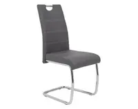 Jedálenská stolička Flora, šedá ekokoža%