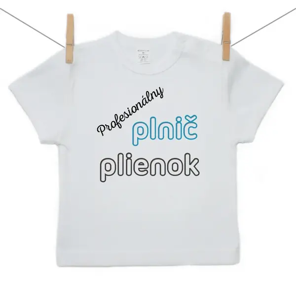 Boodyy Tričko s krátkym rukávom Profesionálny plnič plienok 74 (6-9 mesiacov)