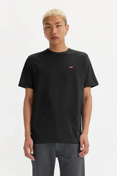 Levi'S Men's Black Cotton T-Shirt