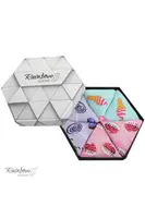 ZOOKSY/RAINBOW SOCKS Dúhové ponožky ponožky sladkosti v krabici s 3 pármi