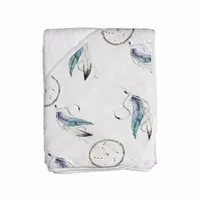 XKKO BMB Bambusová froté osuška s kapucňou, 90x90 - Dream Catcher BMBHOOD9002