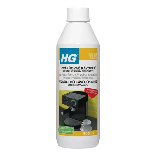 HG Odvápňovač kávovarů na bázi kyseliny citrónové 500 ml