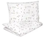 Bavlnené obliečky, 2D 140x200/70x80 - Levanduľa, Baby Nellys, biela/fialová