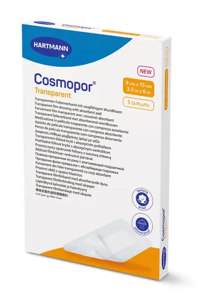 Cosmopor transparent 9x15cm sterilný P5