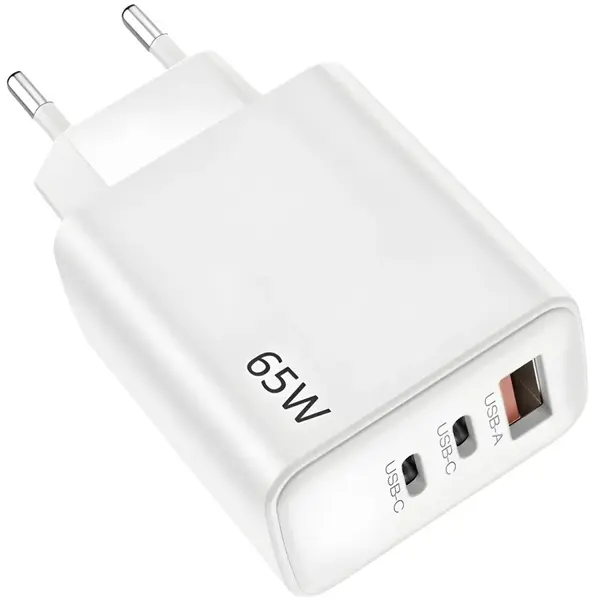 Sieťový Adaptér USB-C/A 65W Ven-Dens - Biela H34010