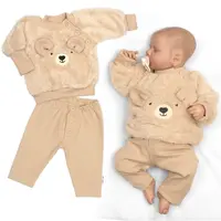 Rastúci chlupáčková mikina a nohavice Macko, 2D béžová, 80/86