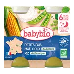 BABYBIO Hrášok, sladká kukurica a ryža