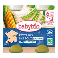 BABYBIO Hrášok, sladká kukurica a ryža