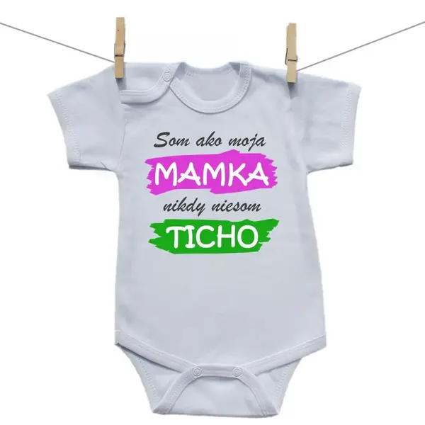 Boodyy Body s krátkym rukávom Som ako moja mamka ... 56 (0-2 mesiace)