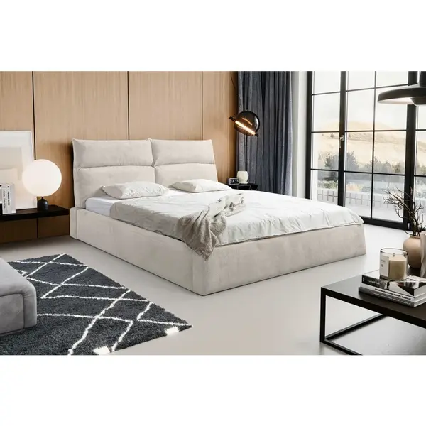 MID.YOU ČALOUNĚNÁ POSTEL, 180/200 cm, přírodní barvy