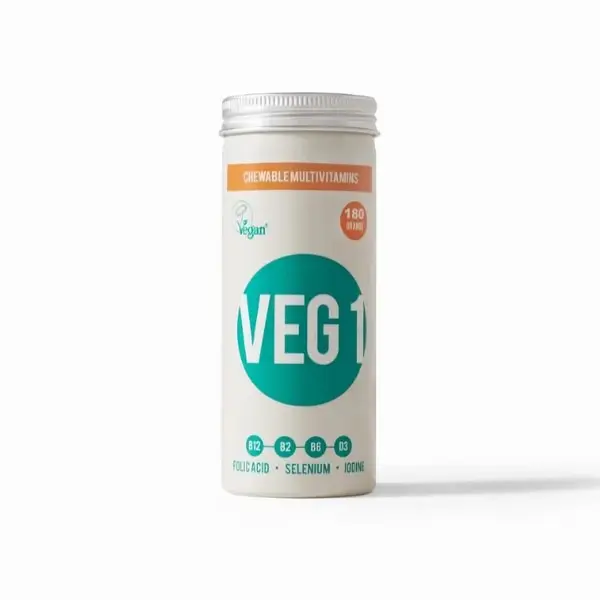 Multivitamín VEG1 s príchuťou pomaranč, žuvacie tablety 180 ks