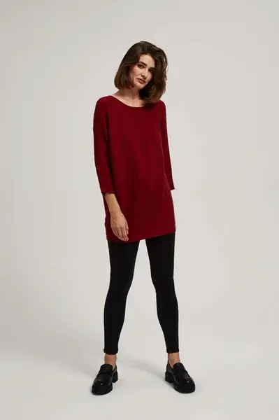 Marisse Burgundy Batwing Sweater