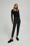 Marisse Black Checkered Trousers
