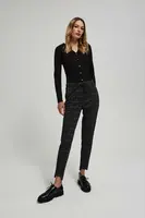 Marisse Black Checkered Trousers