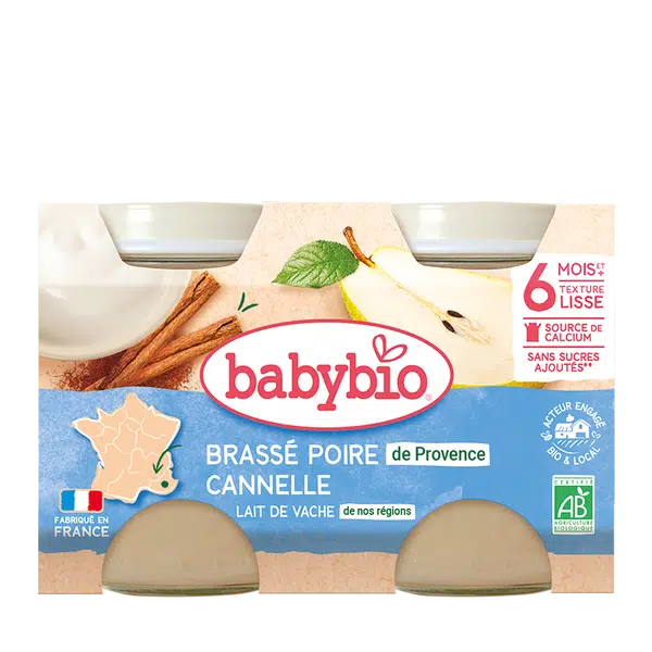 BABYBIO Brassé hruška škorica 2x130 g