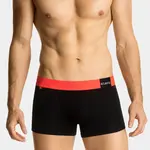 Pánské boxerky ATLANTIC PREMIUM s mikromodal - černé/oranžové