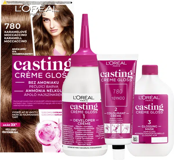 L'Oréal Paris Casting Crème Gloss semipermanentná farba na vlasy 780 karamelové moccaccino