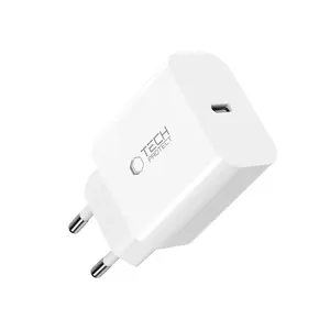 Tech-Protect NC20W sieťová nabíjačka USB-C PD 20W + kábel USB-C / Lightning, biela