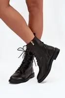 BIG STAR SHOES Kožené Zateplené Dámské Kotníkové Workery Big Star