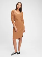 GAP Šaty softspun banded waist dress - Dámské