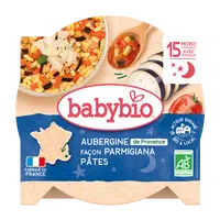 BABYBIO Večerné menu baklažán na spôsob Parmigiana cestoviny 260 g