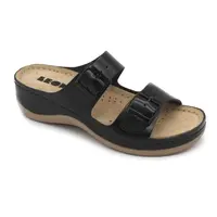 Leon 908 Dámska zdravotná celokožená obuv s prackou 37 - 23,5cm, čierna, 4,5 cm