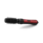 Rotačný kulmofén na vlasy s výmennými nástavcami – červeno-čierny