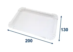 1000 ks - Papírový tácek bílý 130x200mm