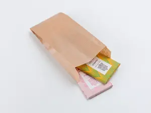 500 ks - Papírový sáček 140x320mm s bočními sklady 70mm, nosnost 2kg