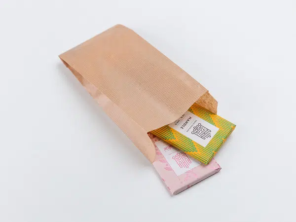500 ks - Papírový sáček 140x320mm s bočními sklady 70mm, nosnost 2kg
