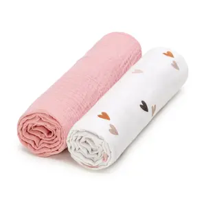 T-tomi BIO Mušelínové pleny 2 ks love