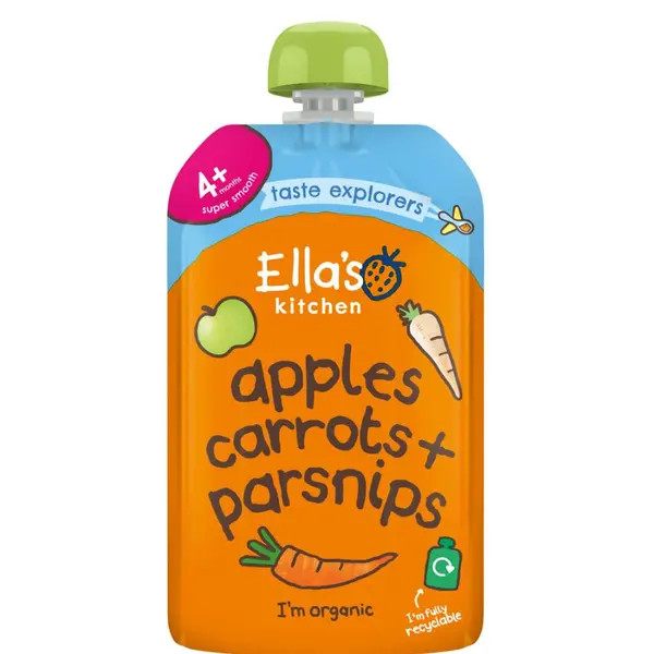 Ellas Kitchen BIO Mrkev, jablko a pastinák kapsička 120 g