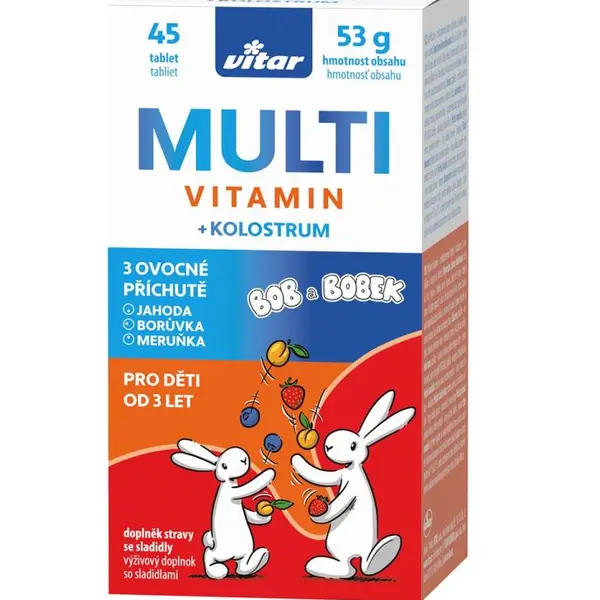Vitar Kids Multivitamin + Kolostrum 45 tablet