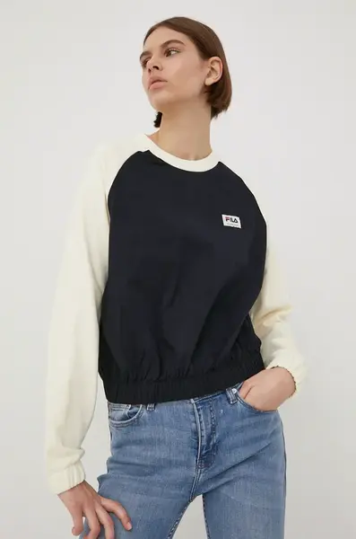 Mikina Fila dámská, černá barva, hladká